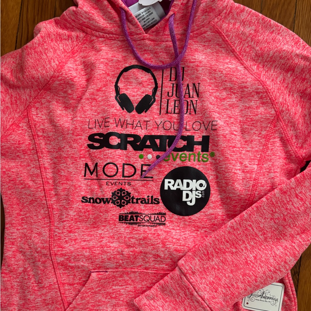 J. America Pink and Purple Hoodie